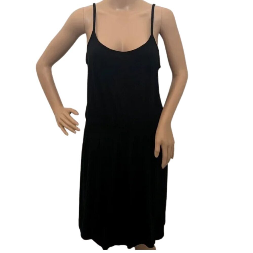 H&M Basic Black Mini Dress with Spaghetti Straps - Size M - Picture 2 of 11